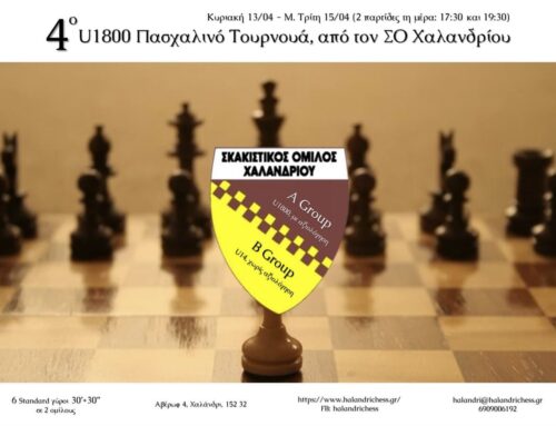 4ο U1800 Πασχαλινό Τουρνουά, από τον ΣΟΧαλανδρίου